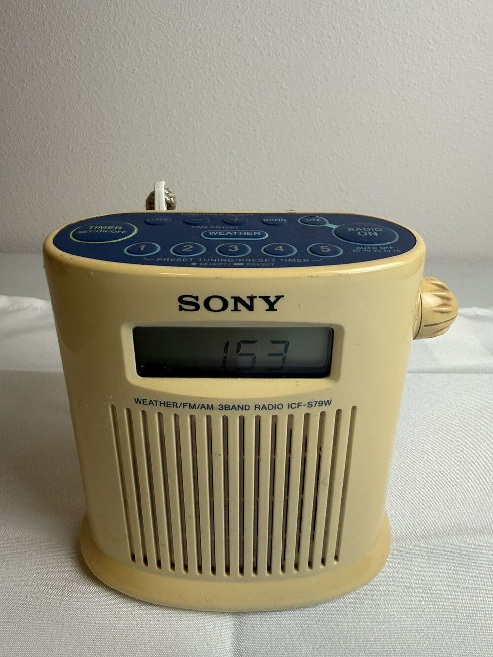 Vintage Sony ICF-S79W Weather/AM/FM/Clock Radio Battery  - WORKS!!